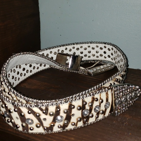 Blazn Roxx Calf Hair Bling Zabra Belt main image 7